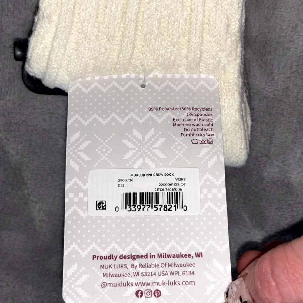 Muk Luks Cozy Up Your Life Crew Height Socks Women OS (6-11) Heather 4 Pair Pack